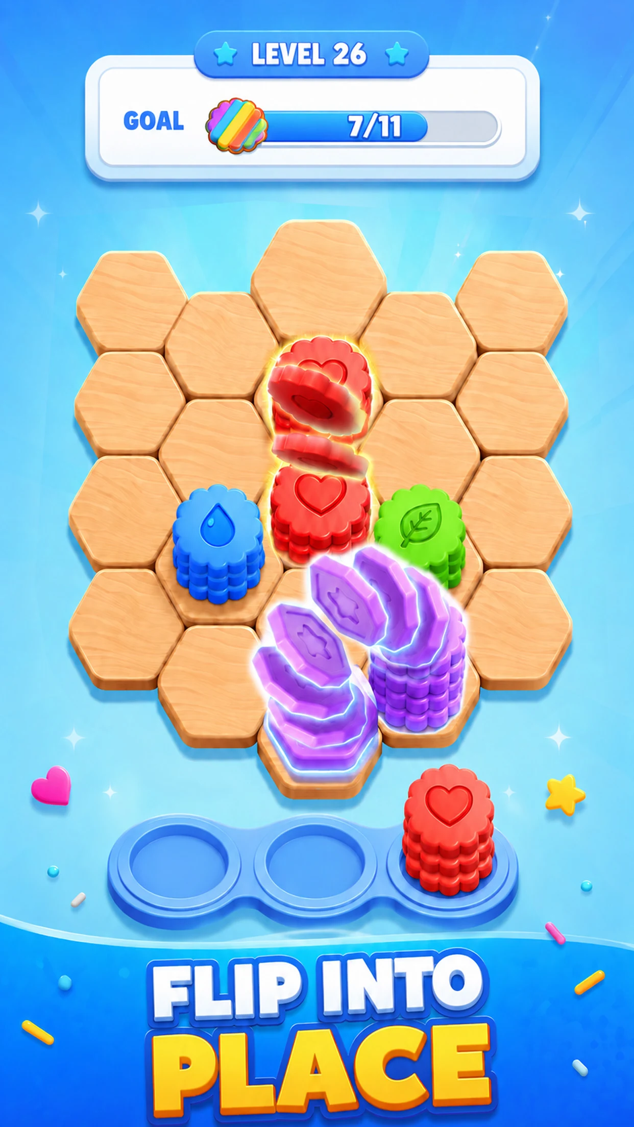 Hexa Pile: Color Stack Sort screenshot