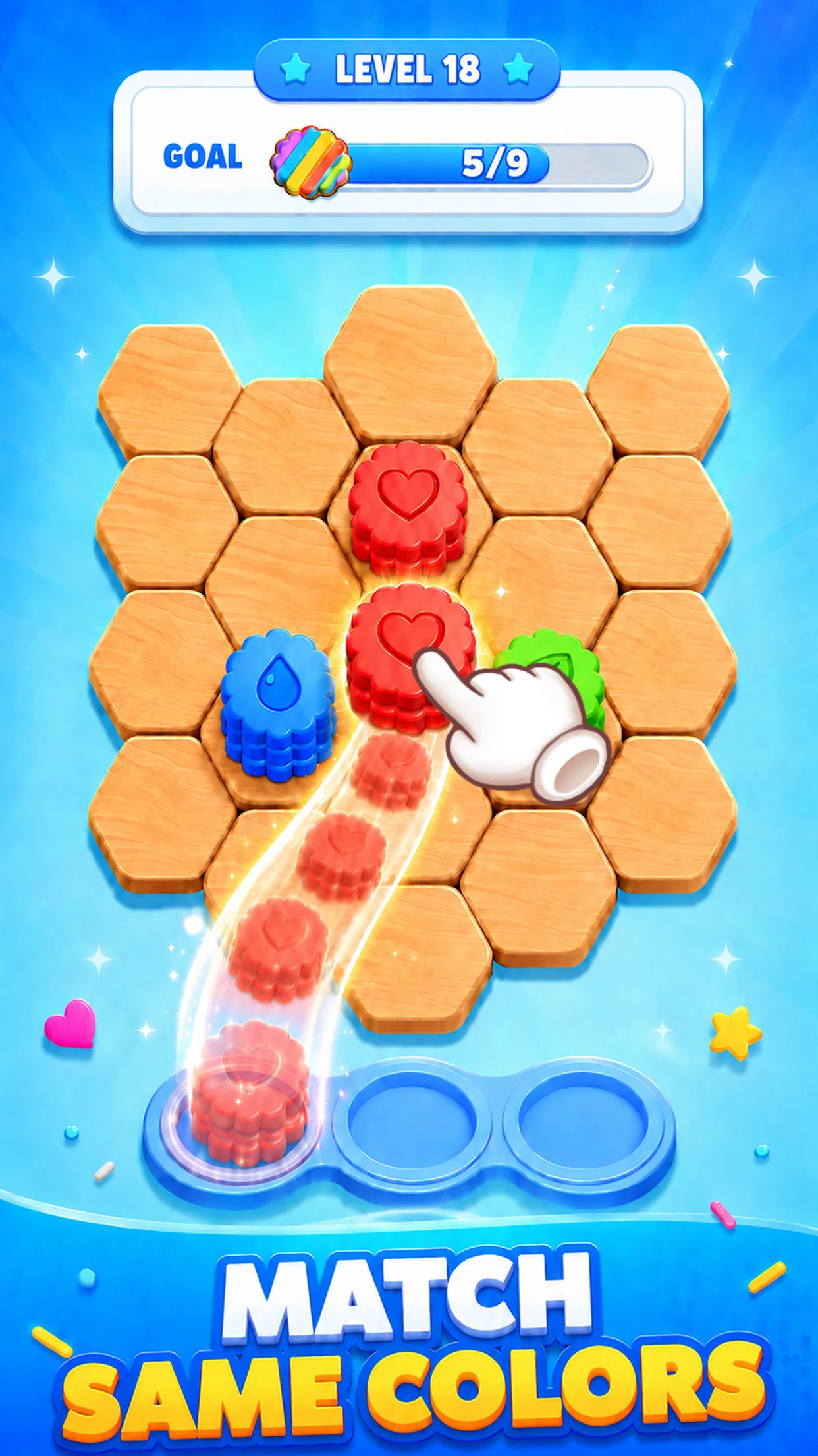 Hexa Pile: Color Stack Sort screenshot