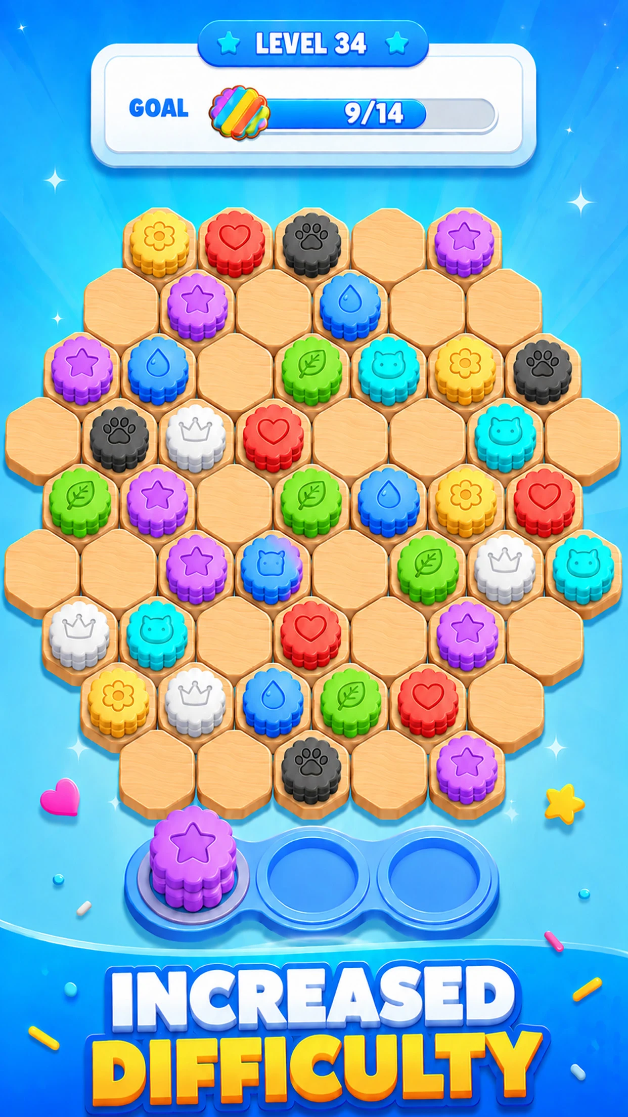 Hexa Pile: Color Stack Sort screenshot